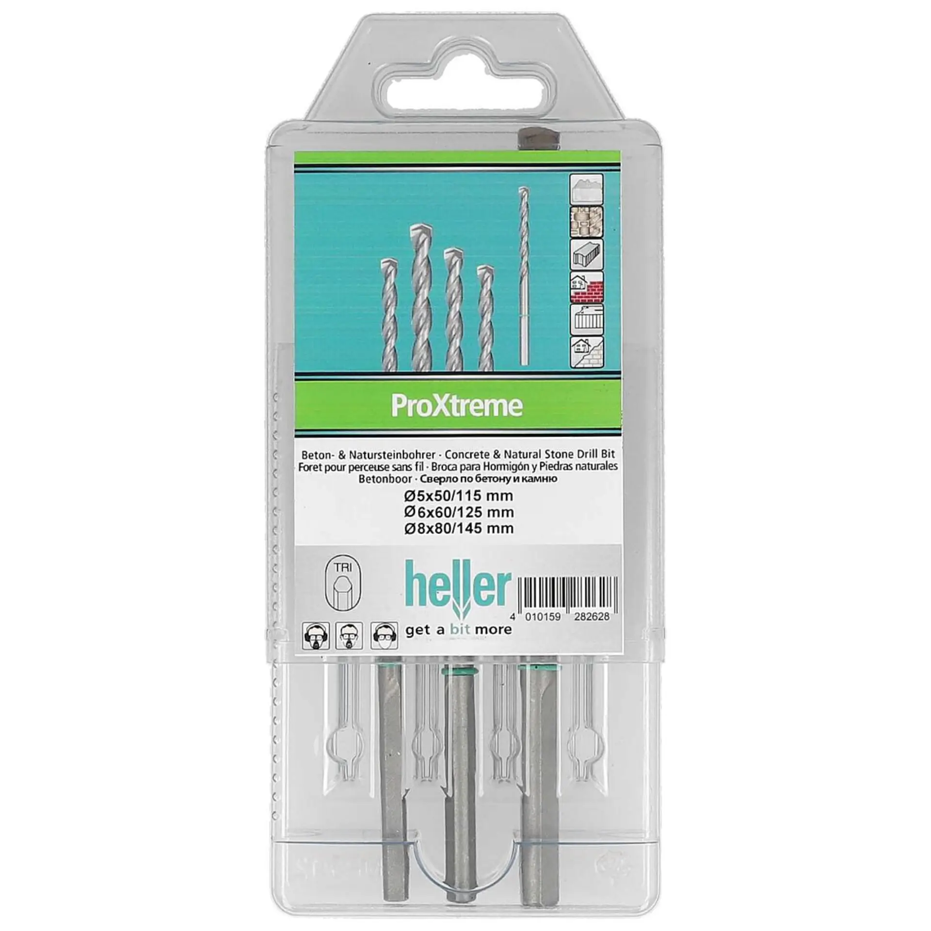 HELLER Betonbohrer und Natursteinbohrer ProXtreme Set 3-tlg. in Kassette