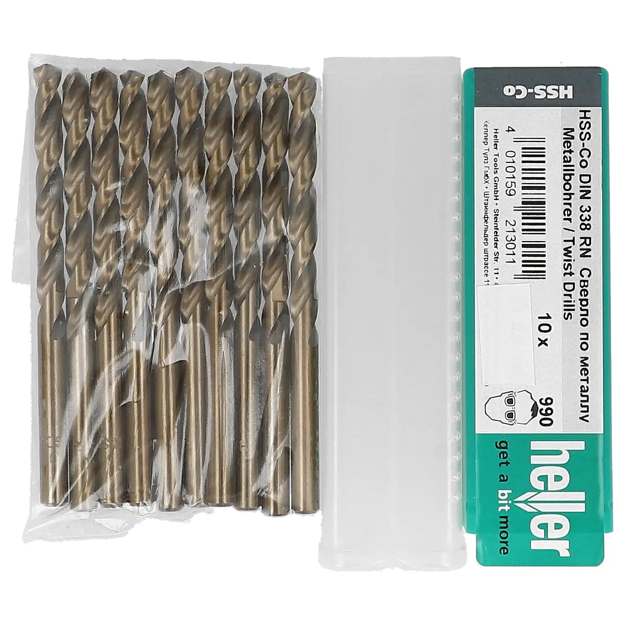 HELLER Edelstahlbohrer HSS-Co DIN 338 RN (5 Stück)