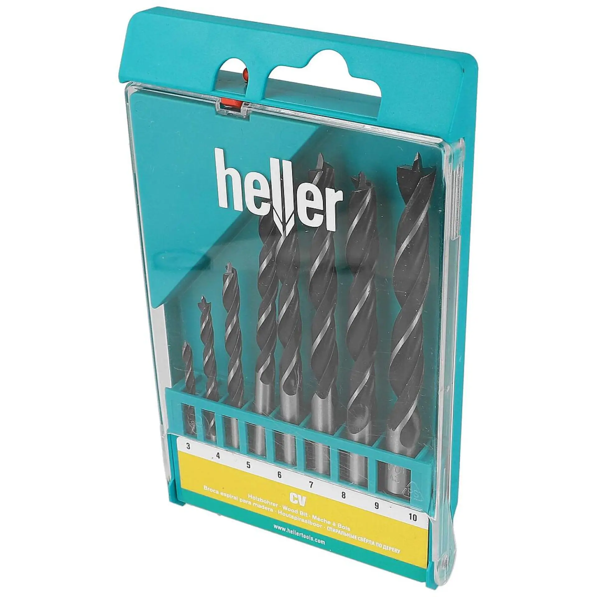 HELLER Holzspiralbohrer CV Satz 10-tlg.