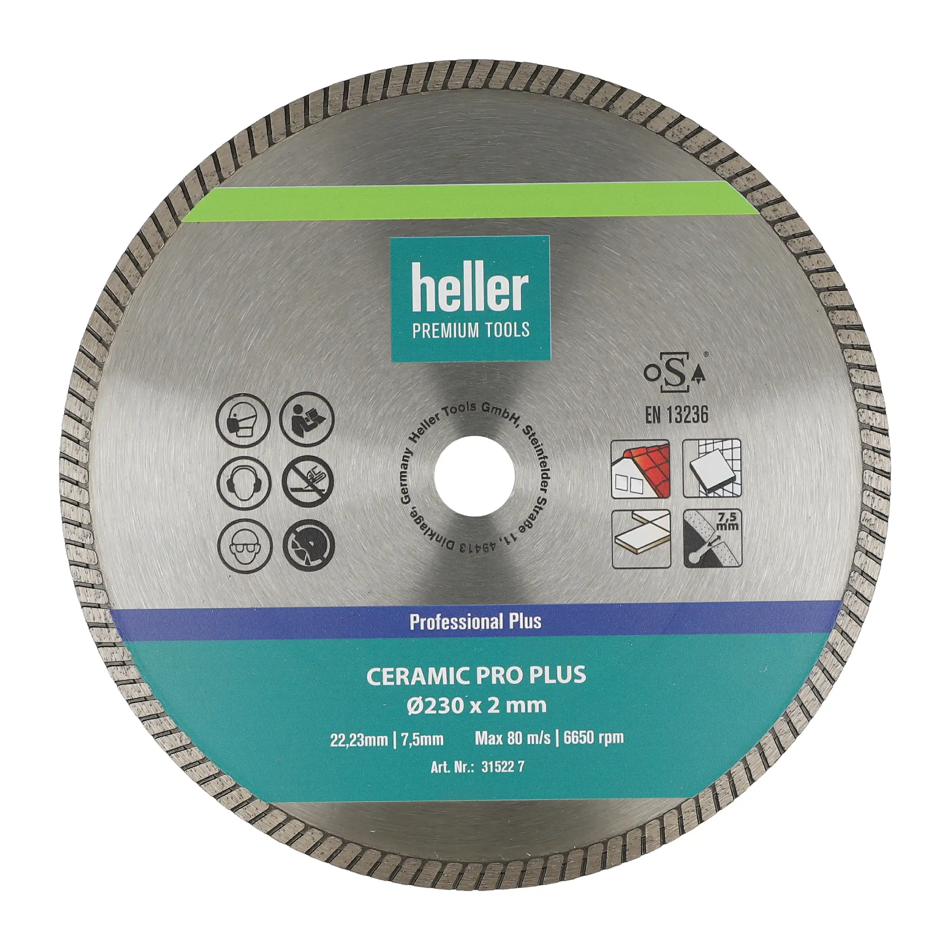 HELLER Diamanttrennscheibe Ceramic Performa Pro+