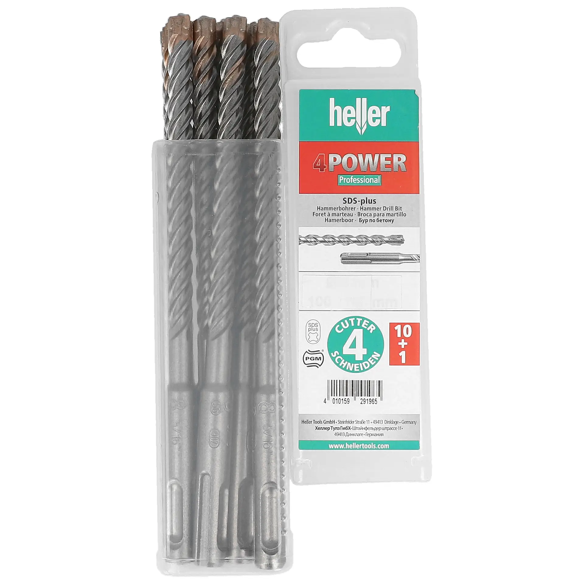 HELLER Hammerbohrer 4Power Pro SDS-Plus (11 Stück)