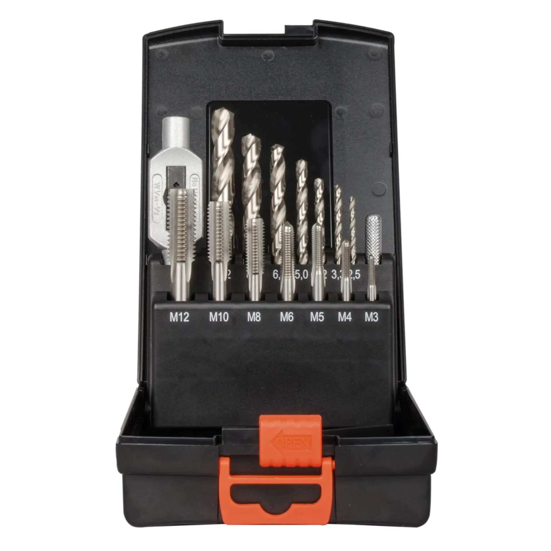 PROJAHN Einschnitt Gewinde Bohrzeug Satz HSS-G in Kunststoff-Kassette 15-tlg.