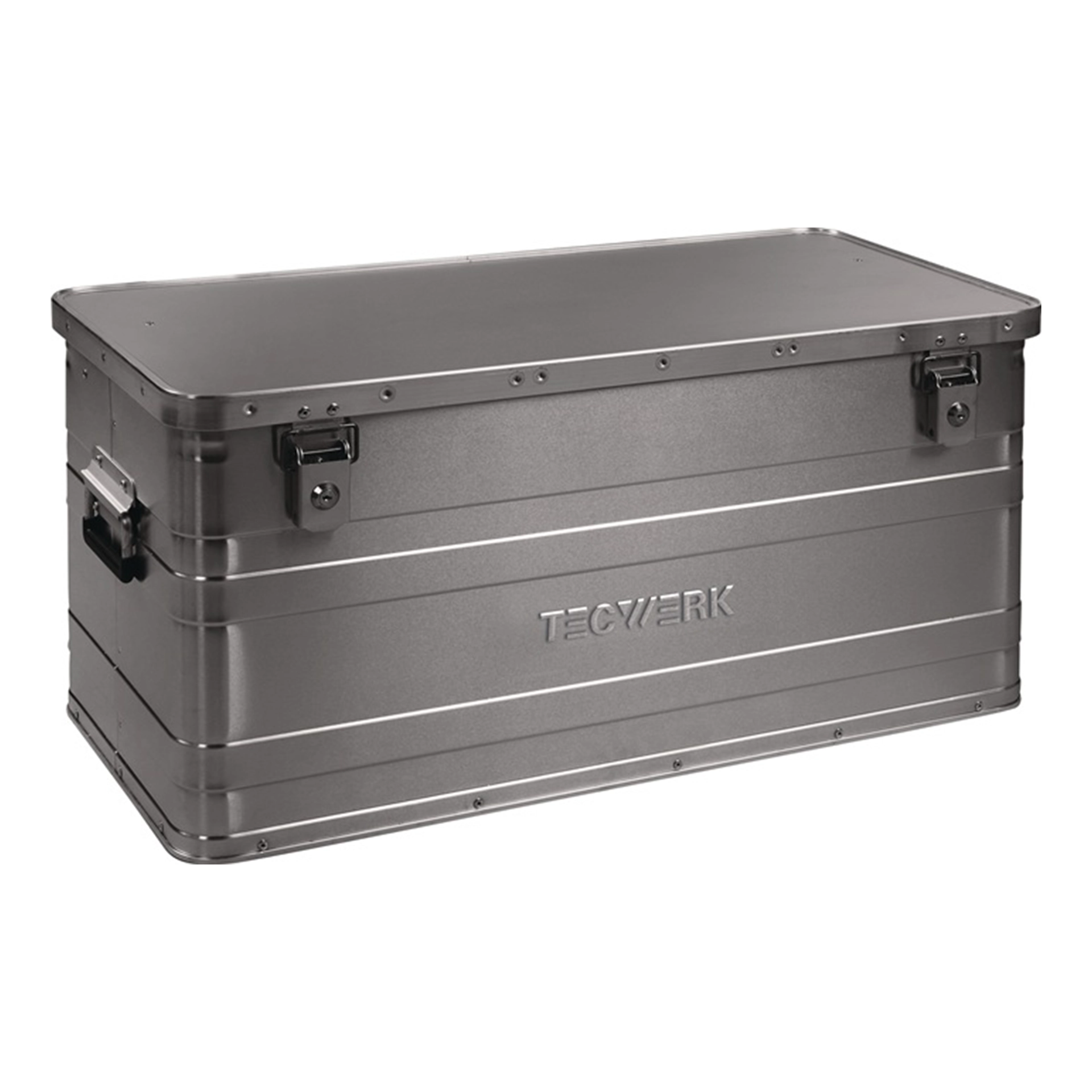 TECWERK Aluminiumbox mit Klappverschluss und Zylinderschloss