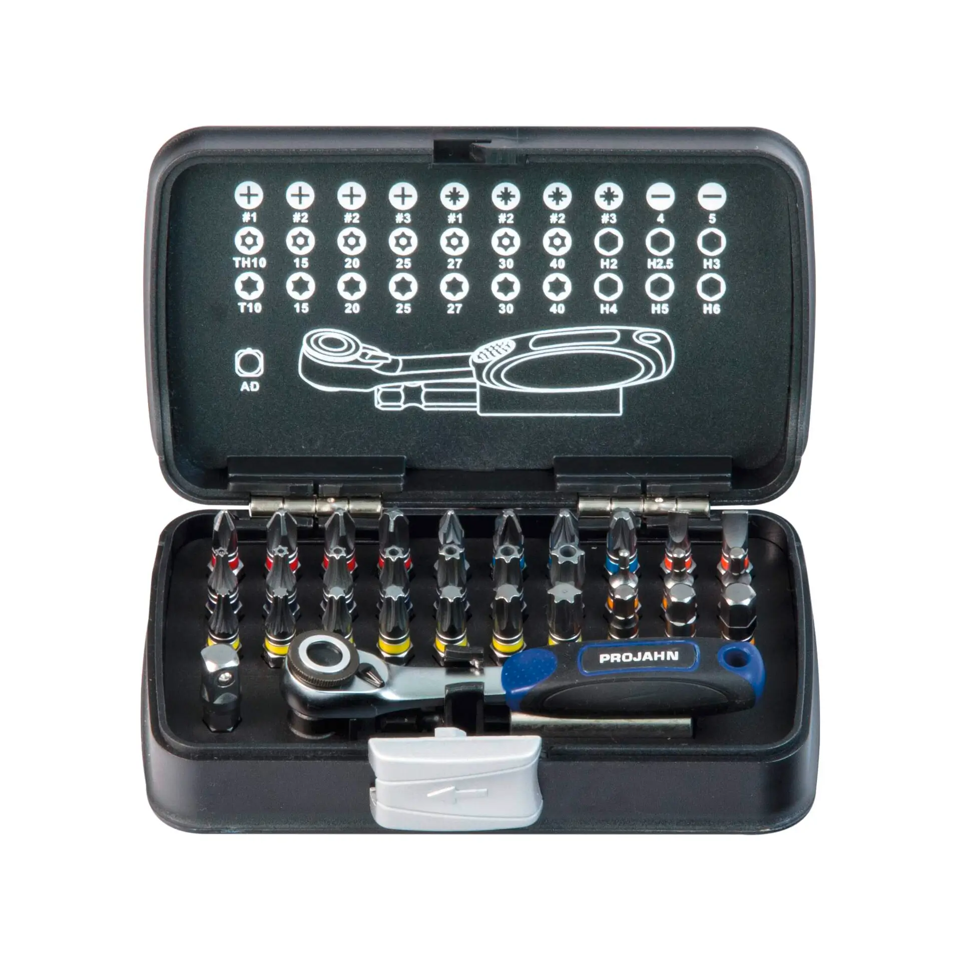 PROJAHN Bit Box 1/4 Zoll mit markierten Bits 33-tlg.