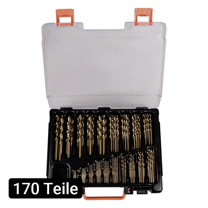 PROJAHN SPIRALBOHRER HSS-CO 5% DIN 338 Typ VA ECO Set 170-tlg. in Kunststoffmagazin Ø 1,0 - 10,0 / 0,5 mm steigend Kopie