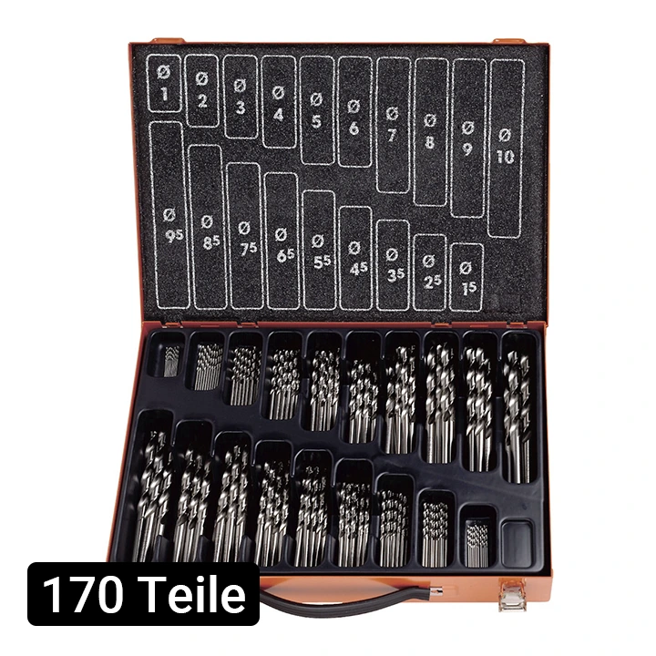 PROJAHN SPIRALBOHRER HSS-CO 5% DIN 338 Typ VA ECO Set 170-tlg. in Metallmagazin Ø 1,0 - 10,0 / 0,5 mm steigend