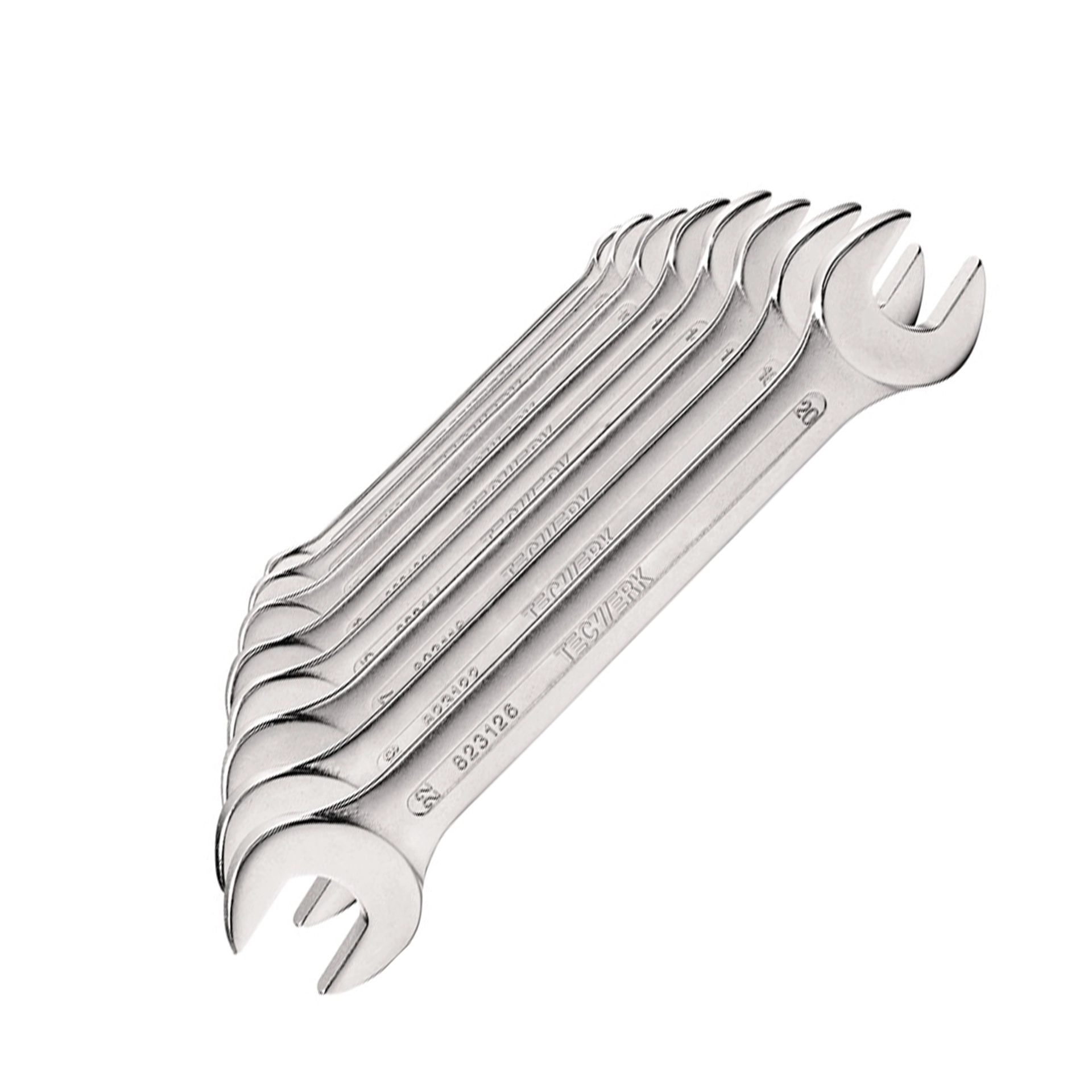 TECWERK Doppelmaulschlüssel-Satz CV-Stahl verchromt 12-tlg.