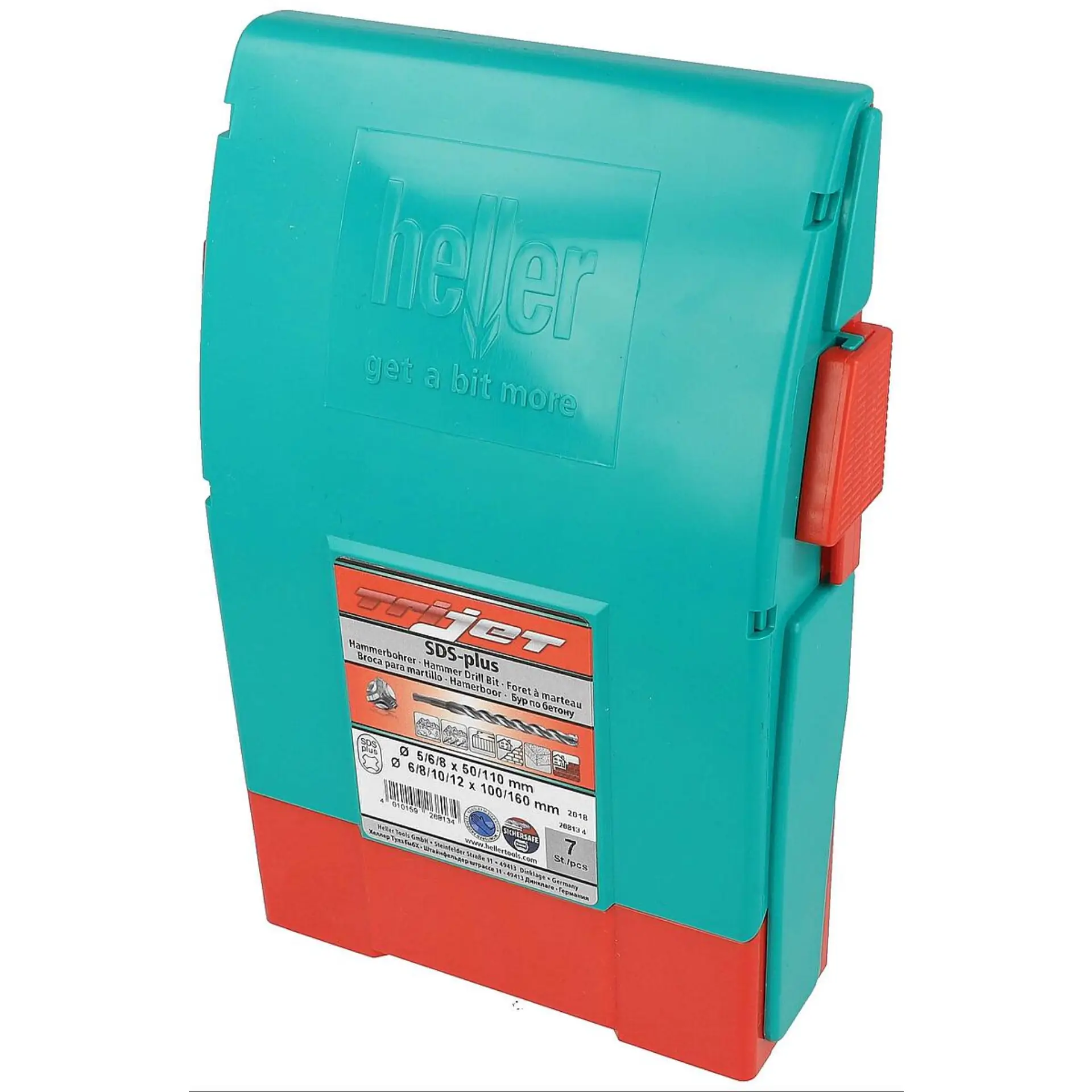 HELLER Hammerbohrer Trijet SDS-Plus Set 7-tlg. in Kassette