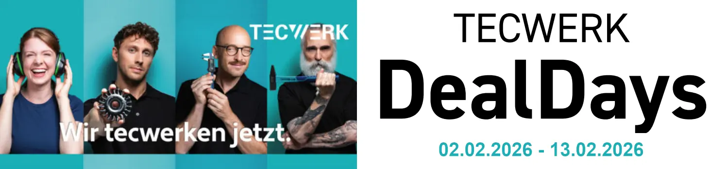 TECWERK DealDays Banner zur Aktion vom 02.02.2026 bis 13.02.2026