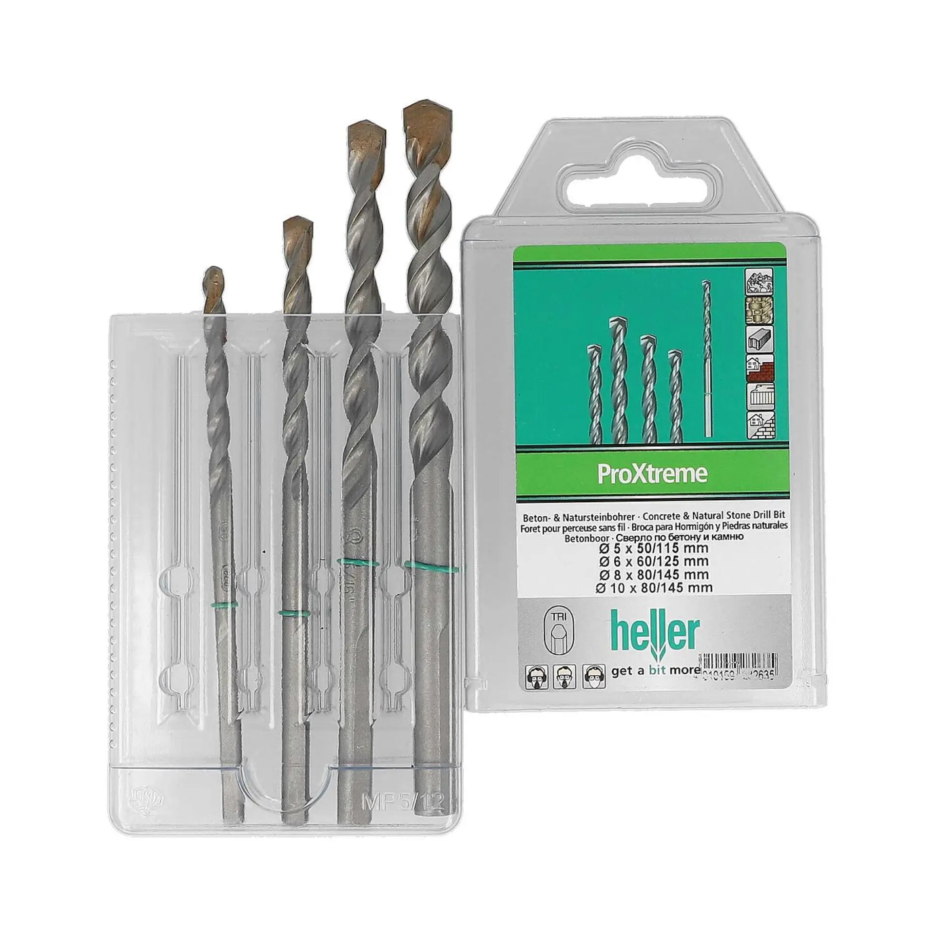 HELLER Betonbohrer und Natursteinbohrer ProXtreme Set 4-tlg.