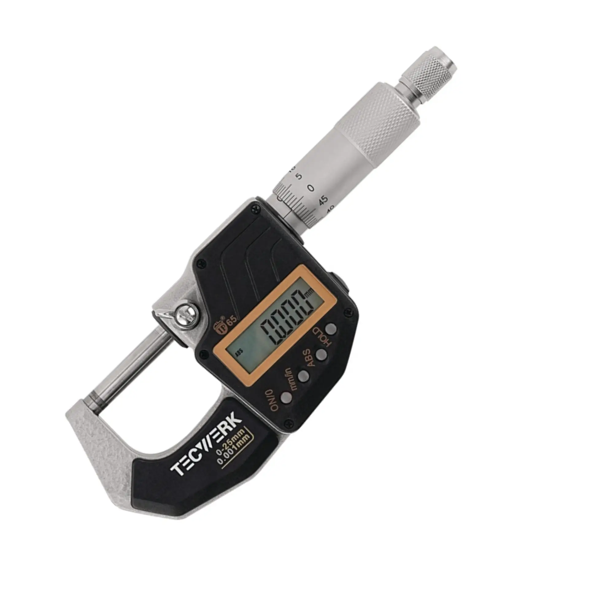 TECWERK Bügelmessschraube DIN 863/1 IP65 digital