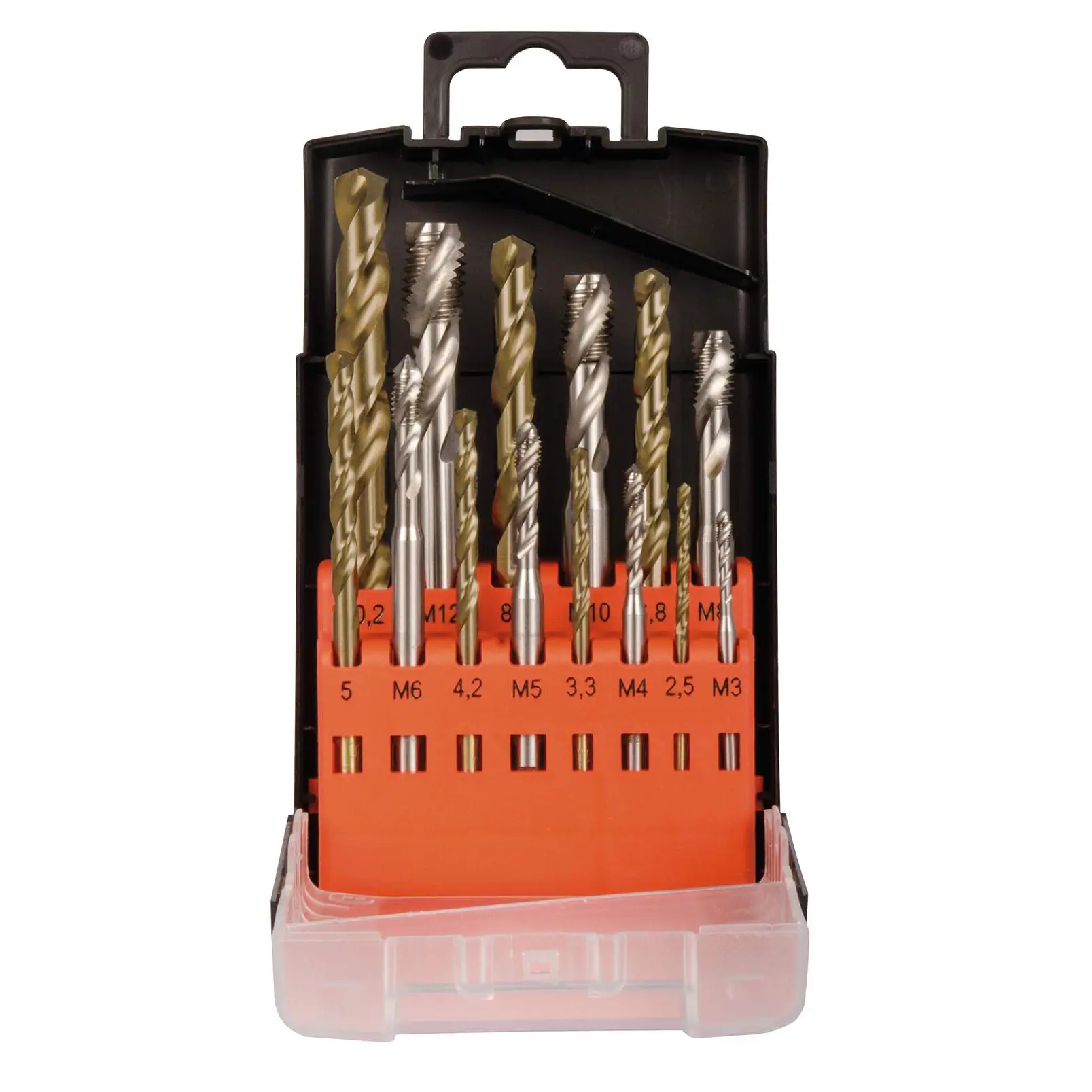 PROJAHN Maschinen Gewindebohrer Satz HSS-Co Form C 35° DIN 371/376 14-tlg.